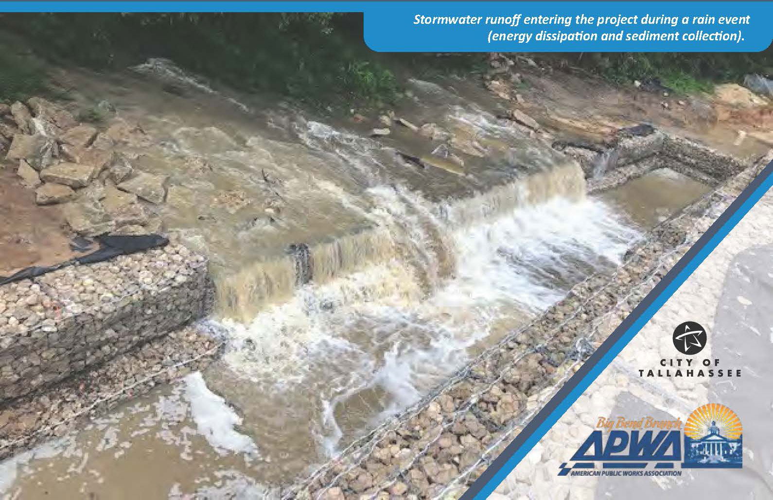 Stormwater runoff entering project