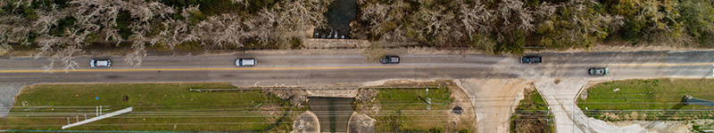 Weems Road Project - Aerial view of Weems Road at Upper Lake Lafayette Nutrient Reduction Facility