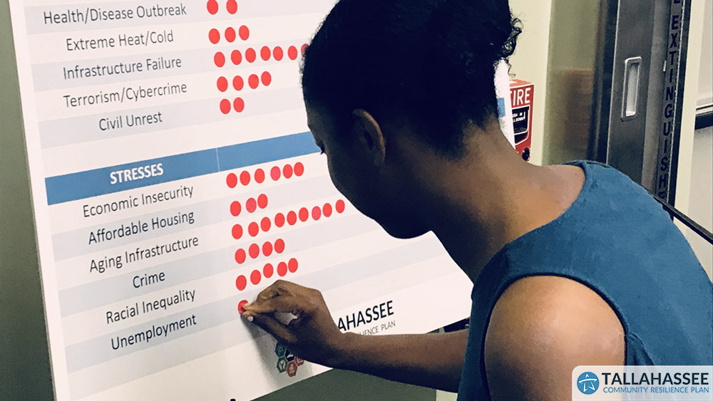 Participants rank priorities on a chart